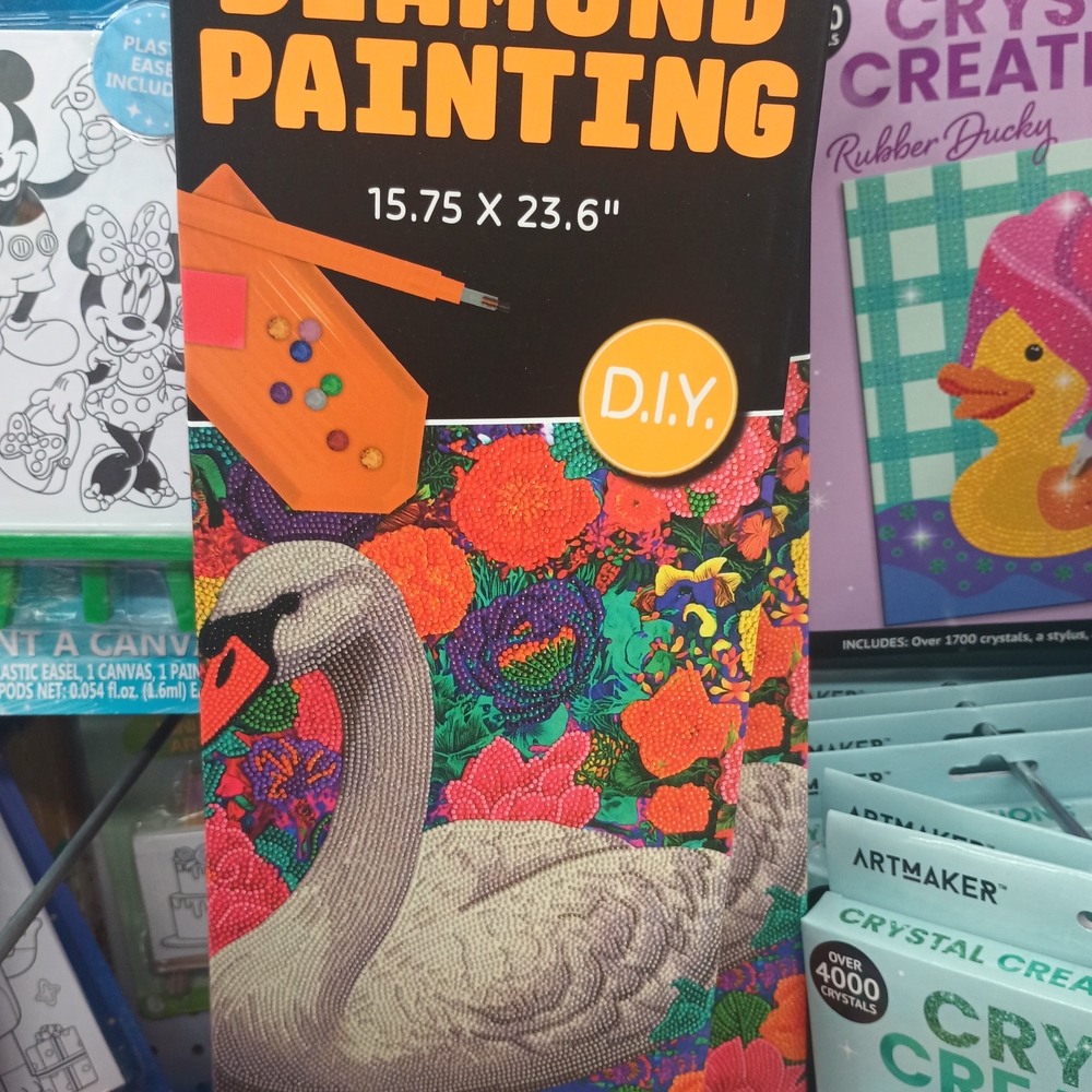 DIY Diamond Painting Swan Wall Art in Multicolor
